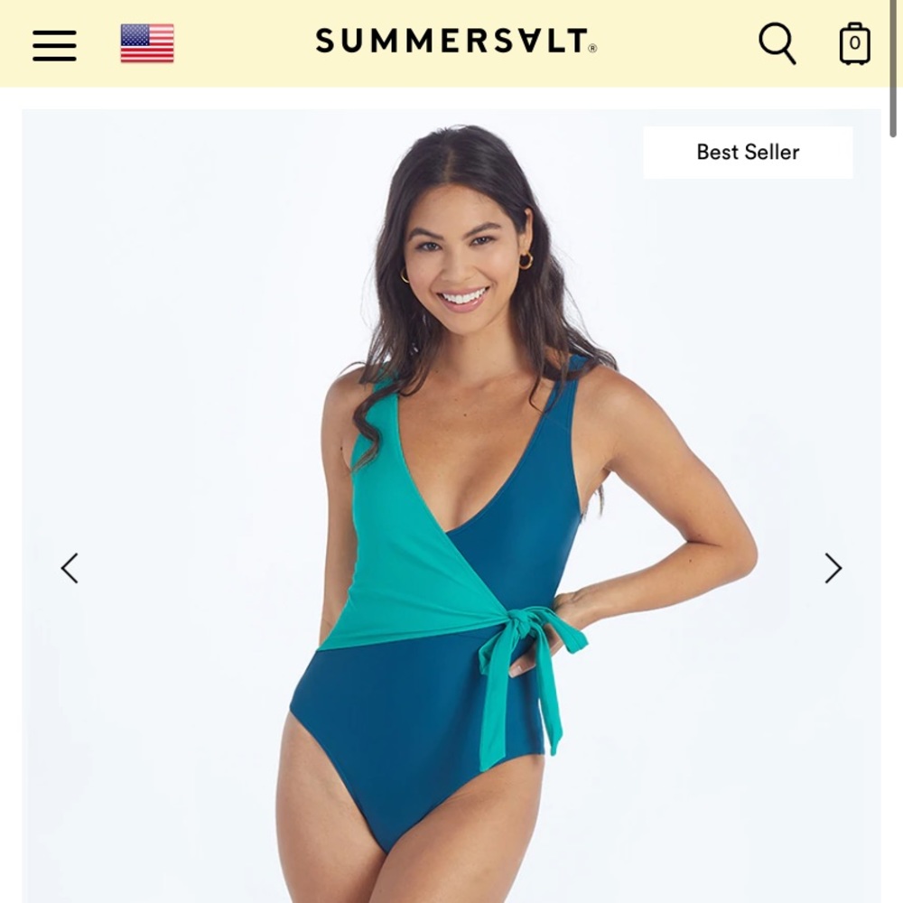 Summersalt - Wrap One Piece Bathing Suit - Size 8 NWOT